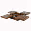 Table basse avec plateau coulissant et rangement