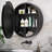 Gervon Lighted Surface Framed Round Medicine Cabinet Mirror Adjustable Shelf & AC Outlets-106226540-98501387