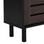 Armoire à chaussures autoportante noire avec 3 tiroirs rabattables, crochets de suspension, espace réglable pour le rangement des tiroirs de porte d'entrée modernes et noirs, panneaux, construction