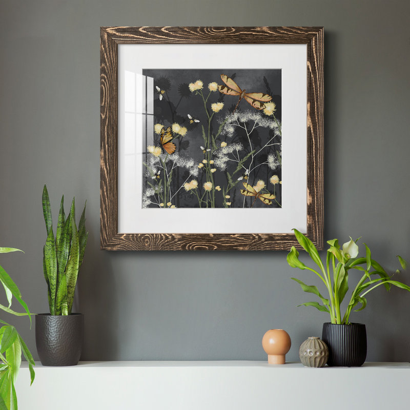 «Garden Magic I-Premium», reproduction encadrée prête à être accrochée, Cadre noyer, H 35,5 po x l 35,5 po x P 1,5 po