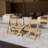 Foldable Small Table and Chair Set with 2 Chairs and Rectangular Table-1288863968