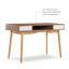 Bureau en bois avec deux tiroirs et une tablette ouverte de style Mid-Century moderne Aaron-59137468