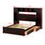 Lit en bois avec armoire tout-en-un, tablette et douilles, tiroirs-114264926