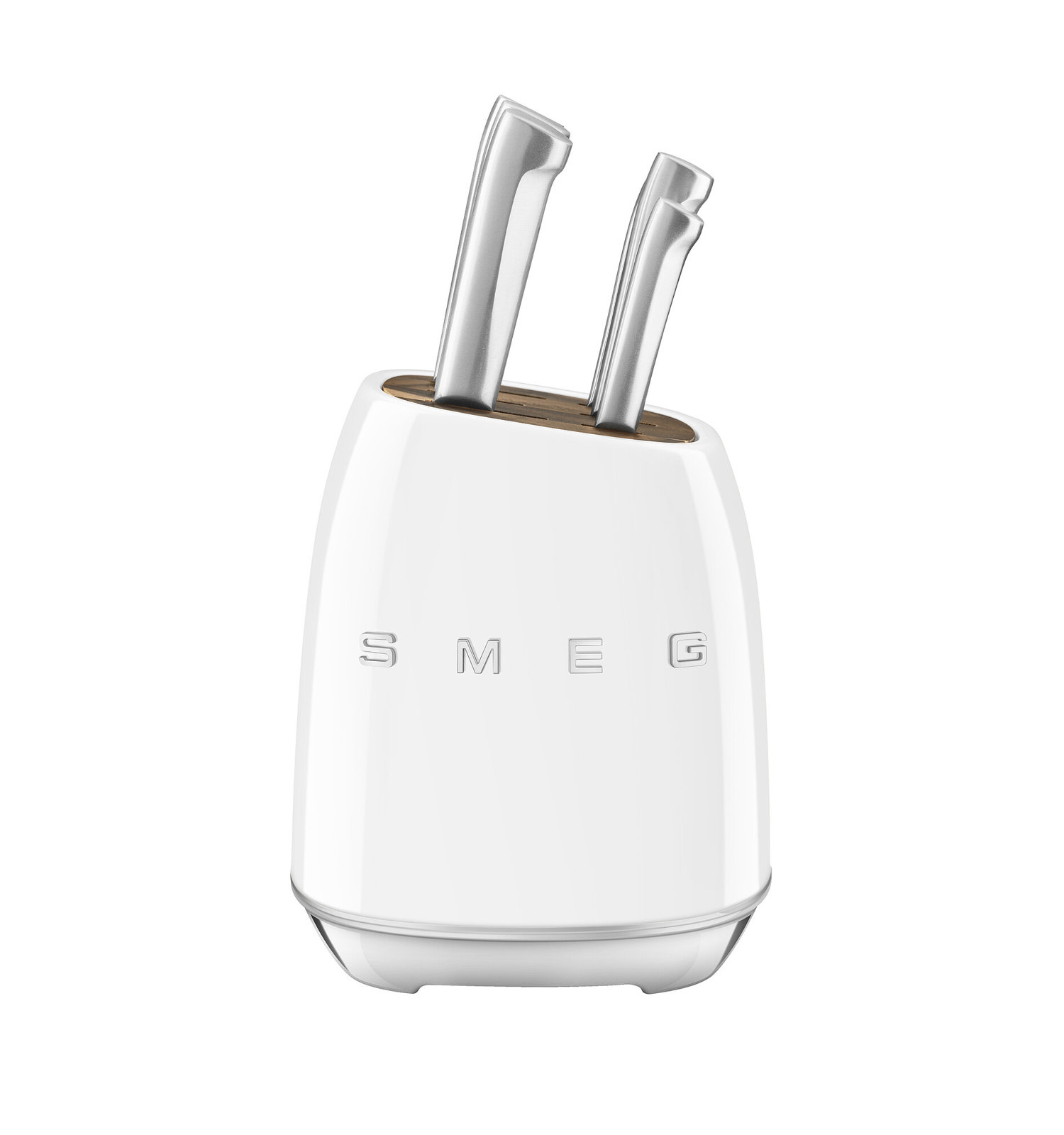 SMEG 7-Piece Kitchen Knife Block Set, White
