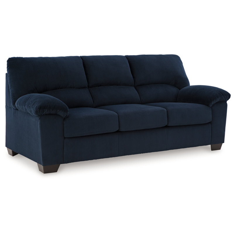 Castanon Sofa, Navy Polyester