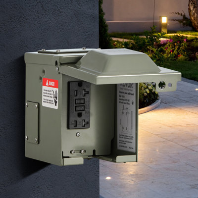 Outdoor Electrical Outlet Box 20 AMP GFCI Receptacles Power Outlet Box