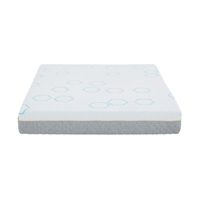 Matelas en mousse viscoélastique imprégnée de cuivre moderne et contemporain de 8 po avec base Cool Shaddix, base haute densité