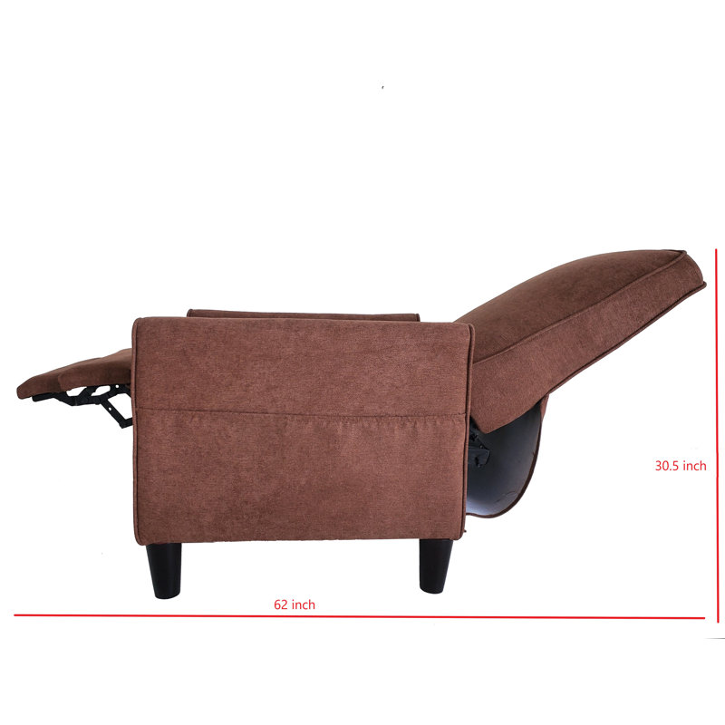 Fauteuil inclinable manuel standard Atmore, Mélange de polyester chocolat