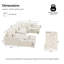 Canapé-lit modulaire en velours côtelé 6 pièces Kaneki-1274003910-1257041118