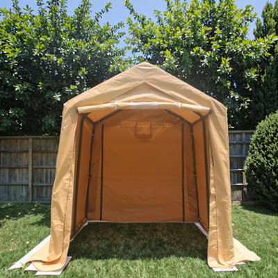 7X12ft Outdoor Portable Gazebo Storage Shelter Shed With 2 Roll Up Zipper Doors & Vents Carport
