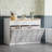 Tilt-out Laundry Hamper Cabinet With 2 Drawers And 3 Removable Baskets, Farmhouse Laundry Organizer, Particleboard Storage For Bathroom, Laundry Room