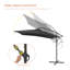 Scarlott 98.3" x 98.3" Square Umbrella-1915426807