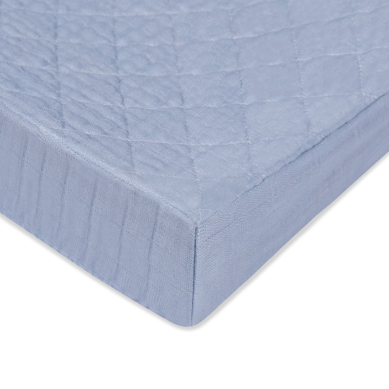 Dewdrop Quilted Muslin Changing Pad Cover