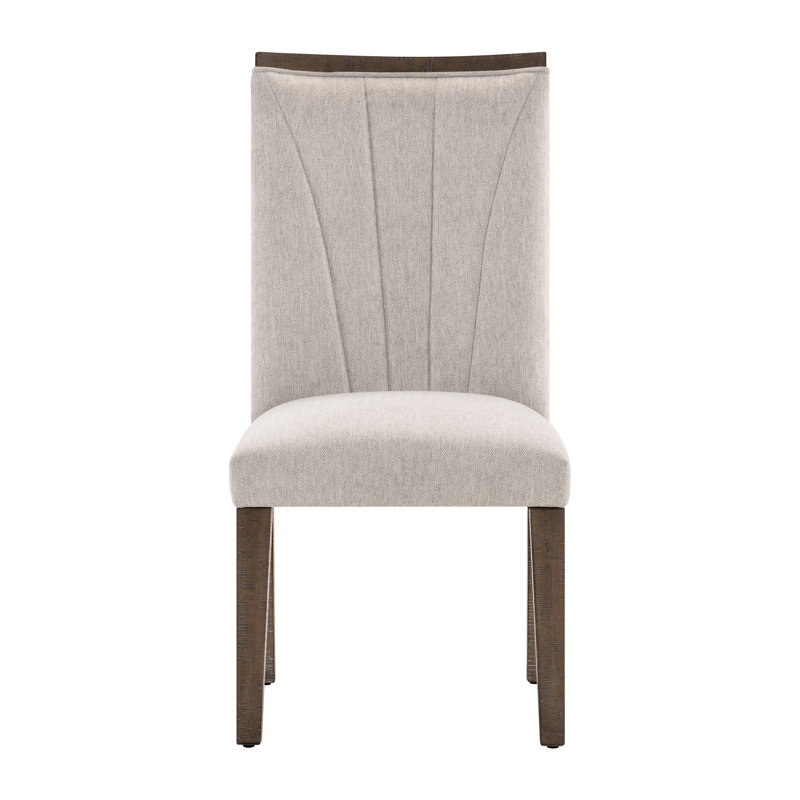 Ensemble de 2 chaises d'appoint de salle à manger de style contemporain, finition en bois brun