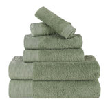Rayon From Bamboo Cotton Blend Eco-Friendly Hypoallergenic Soft Solid Towel Set