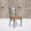 Ensemble de 2 chaises de restaurant en métal avec revêtement en X-1983981874