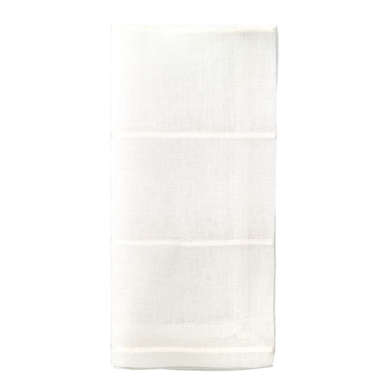 Metallic Thread 22" Napkin, Pearl