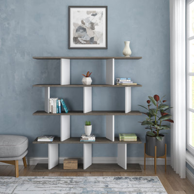 Jayvianna 53.9" H x 51.6" W Modern Geometric Bookcase