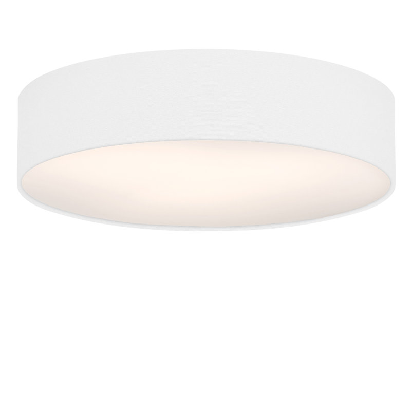 Parvin Cotton / Cotton Blend Flush Mount, White