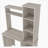 2-Piece Office Set with Bookcase & Desk in Light Gray