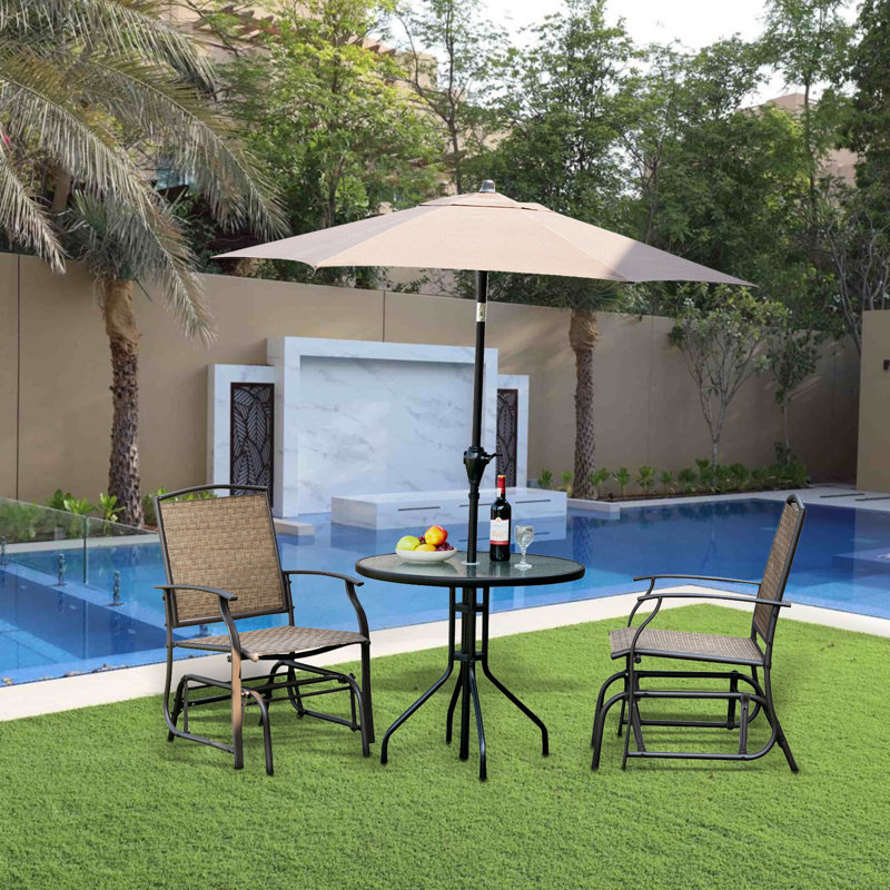 Chaise berçante 2 pièces pour patio