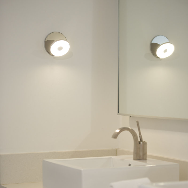Plafonnier encastré à DEL 1 lumière Gravy, Blanc mat / Argent