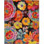 Tapis jaune à motif floral Lorene-86603344