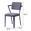 Chaise de bureau rembourrée grise et bleue-1781600600