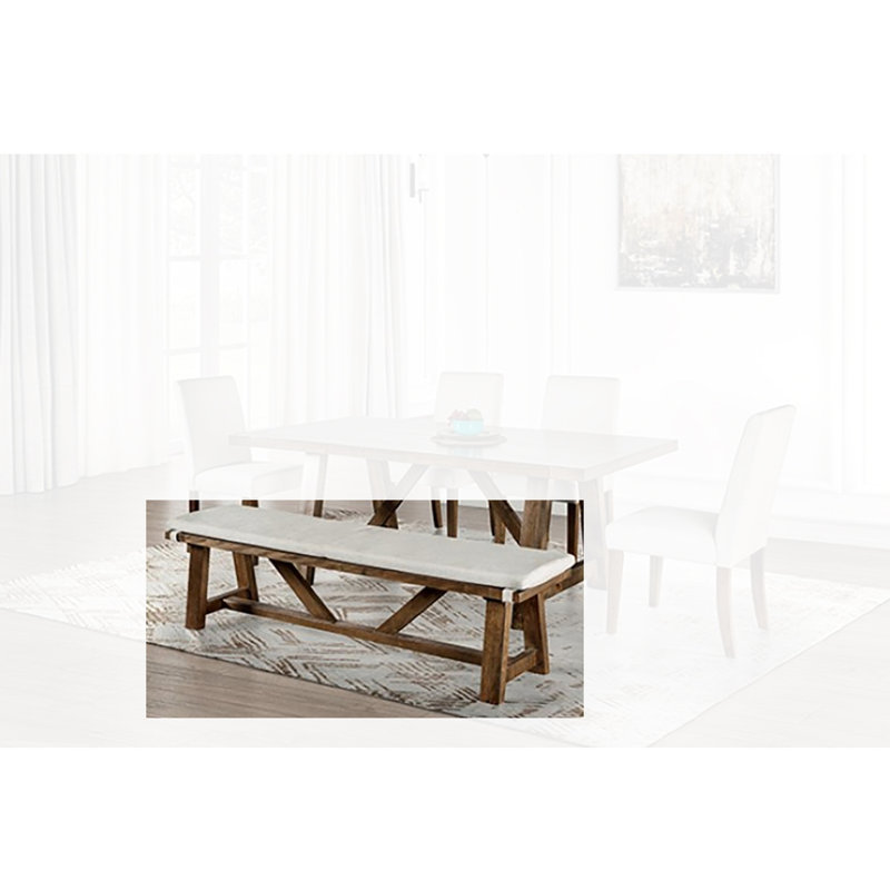 Banc Phipas, H 18 po x l 69 po x P 15,5 po