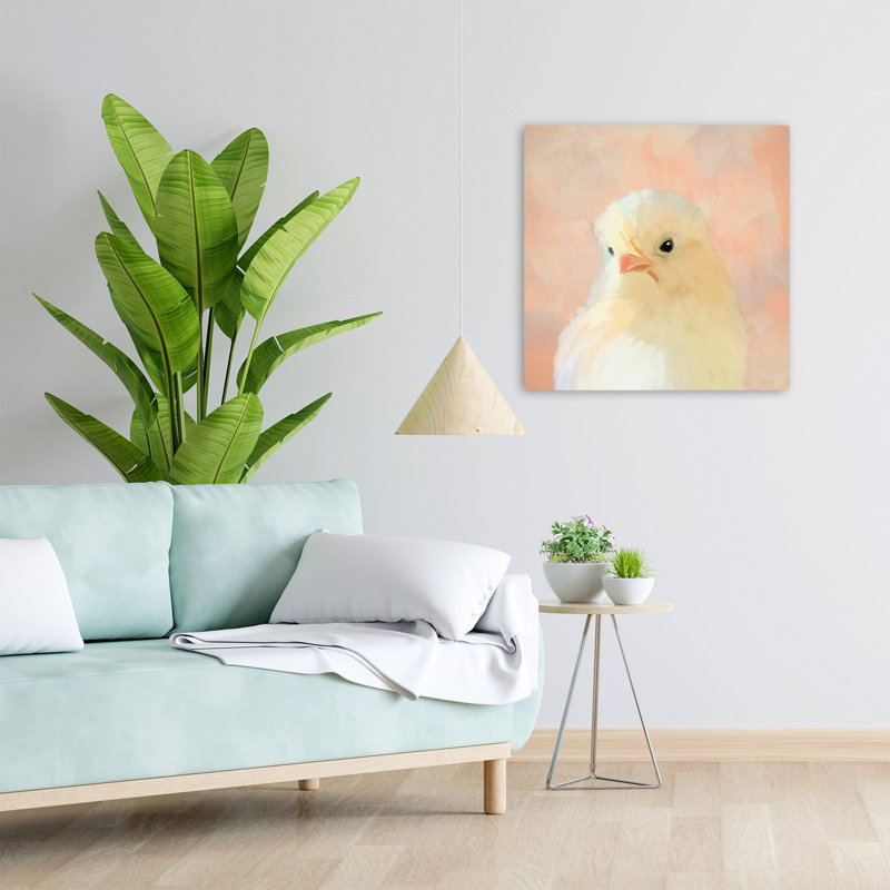 «This Little Chick», art fantaisiste contemporain, H 24 po x l 24 po