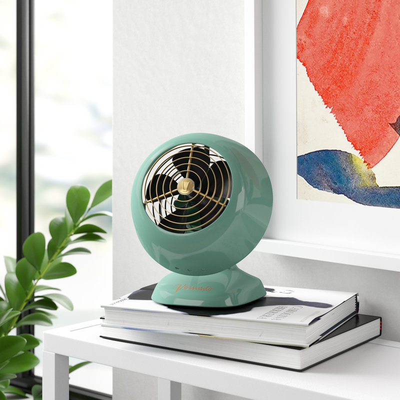 Timeless VFAN Mini Classic Personal Vintage Air Circulator Fan, Green