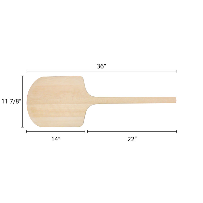 Élévateur à pizza en bois thunder group inc., H 0,5 po x l 12,01 po x P 36 po