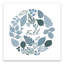 «Blues Fall Wreath», impression sur toile tendue-280292031