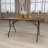 30"x 60" Rectangular Wood Folding Banquet Table with Clear Coated Finished Top