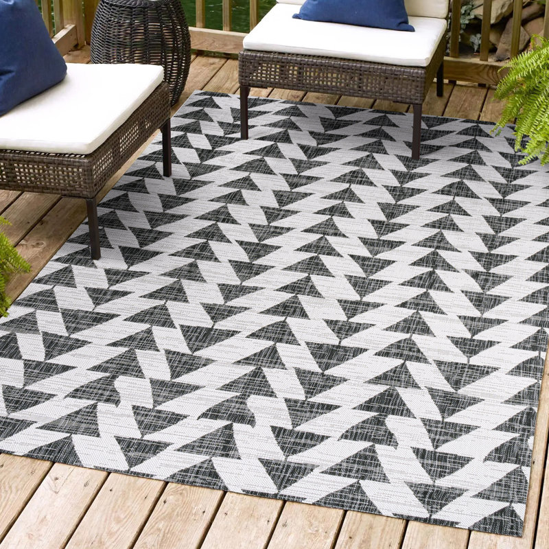 Tapis intérieur / extérieur Wydmire, Rectangle 3 pi 11 po x 6 pi