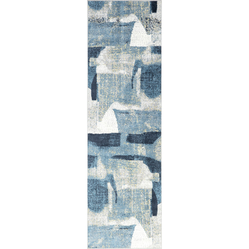 Sherri SpinClean Abstract Machine Washable Area Rug, Runner 2'8" x 8'