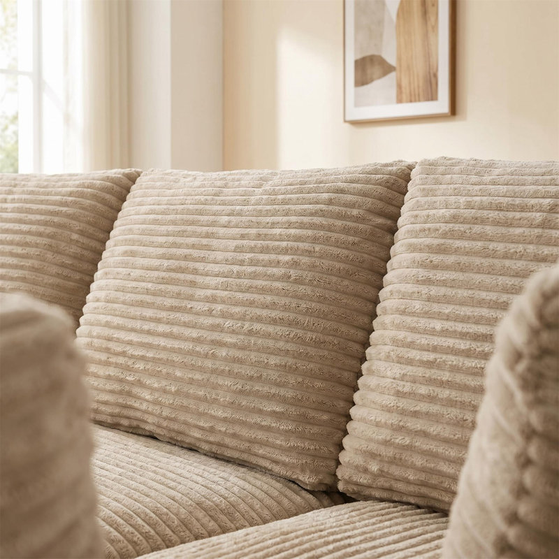Canapé modulaire 133,2 po, Camel Corduroy