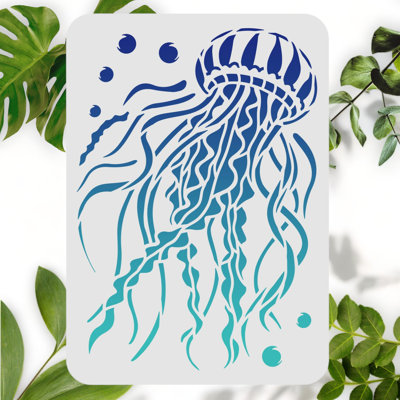 Oceanic Art Jellyfish Reusable Stencil