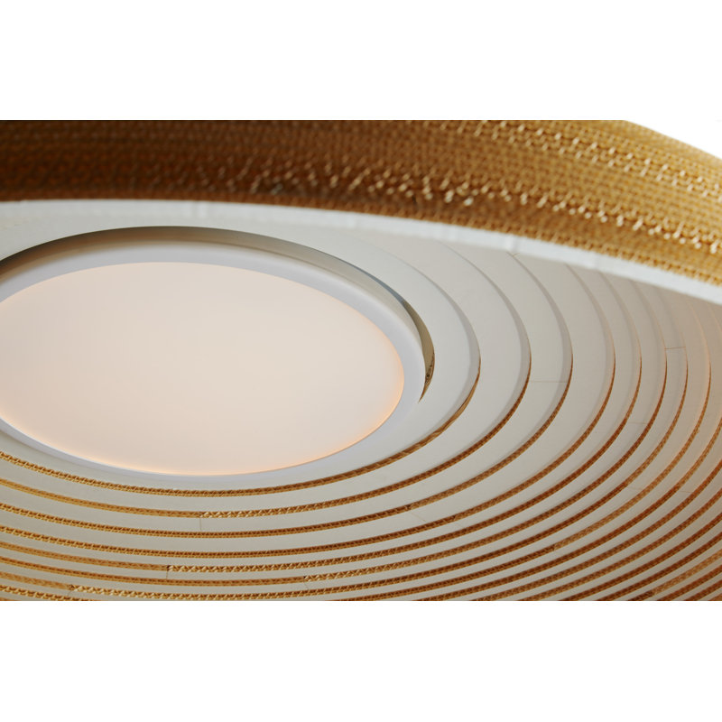 Scraplights Float 60 Pendant Natural, Blonde, 9" H x 34" W x 34" D