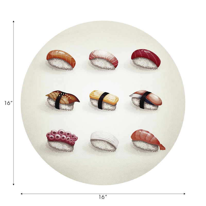 Sushi Town Pebble 16" Vinyl Placemat