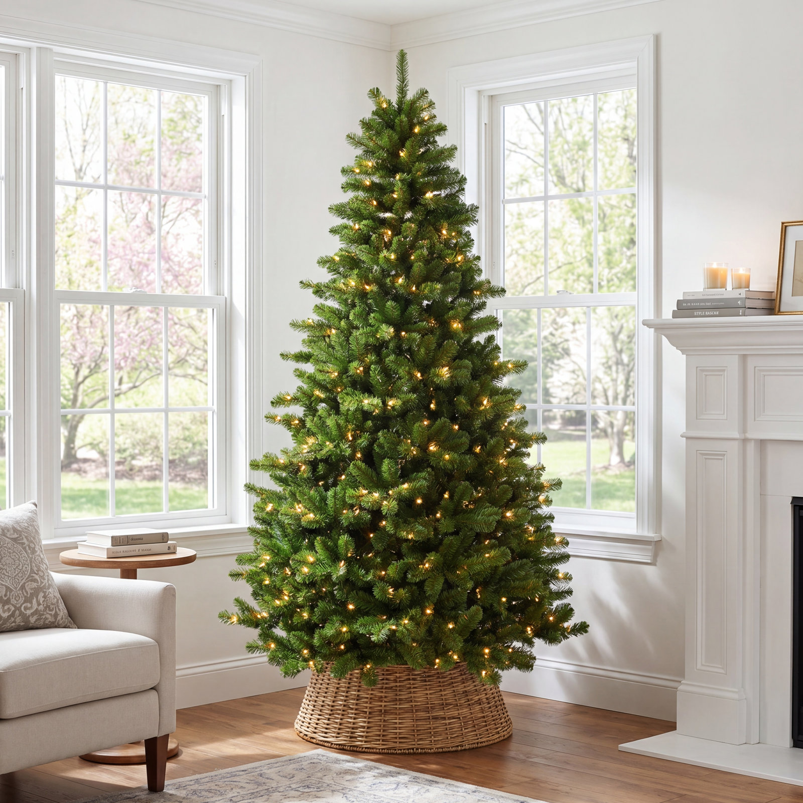 90' Lighted Artificial Christmas Tree