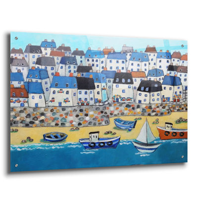 «Cornwall Calling Again» par Holly Wojhan, art mural en verre acrylique