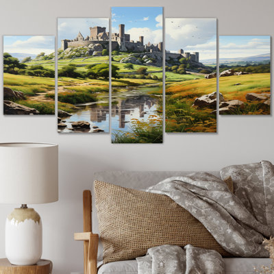 Ireland Rock Of Castel - Ireland Canvas Print - 5 Panels