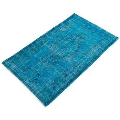 Tapis turquoise à transition de couleur 5 pi 1 po x 8 pi 8 po