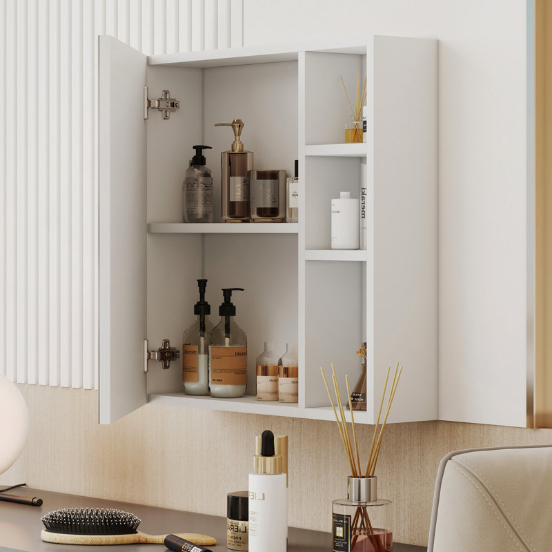 Armoire de rangement murale surélevée au-dessus de la toilette Armoire de rangement murale Armoires à pharmacie en bois