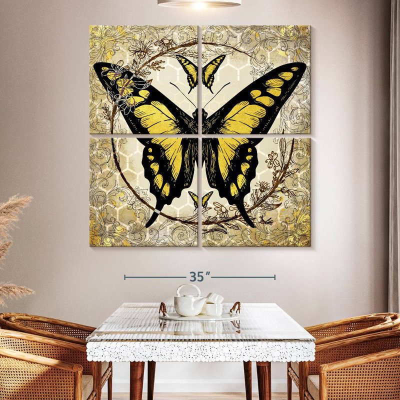 Brampt Honey Bee Butterfly II, 50" H x 50" W