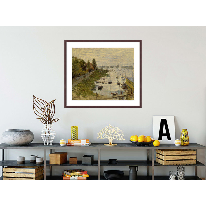 Le port d'Argenteuil (Le Bassin de Argenteuil) par Claude Monet, impression giclée encadrée, H 33,5 po x l 38,24 po