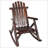 Durable Fir Log Rocking Chair For Patio And Garden, Ergonomic Design With Smooth Finish For Outdoor Relaxation-1426543094