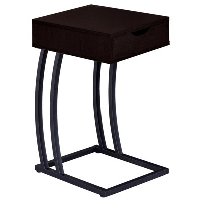 Cappuccino and Gunmetal Hi-tech Accent Table
