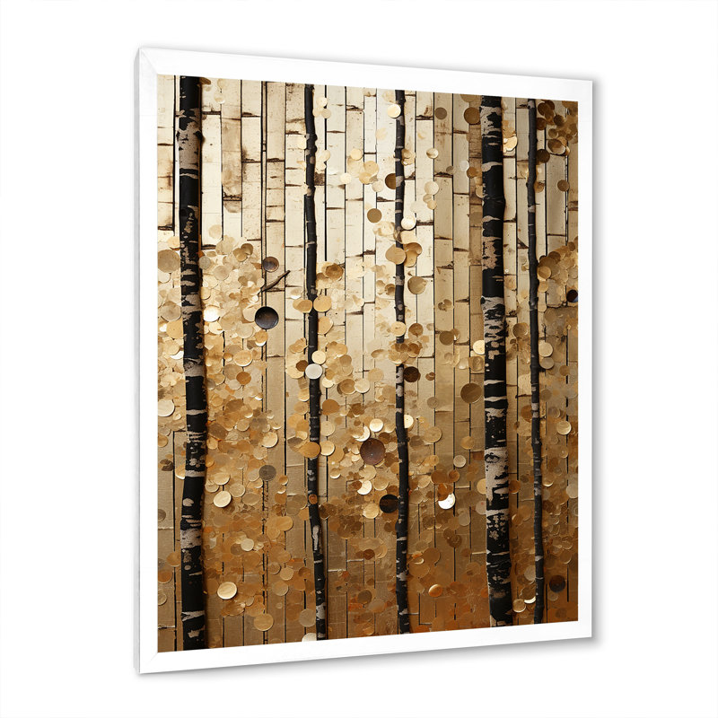 Festive Botanical Abstractions - Art mural botanique, Cadre simple blanc, H 32 po x l 16 po x P 1 po